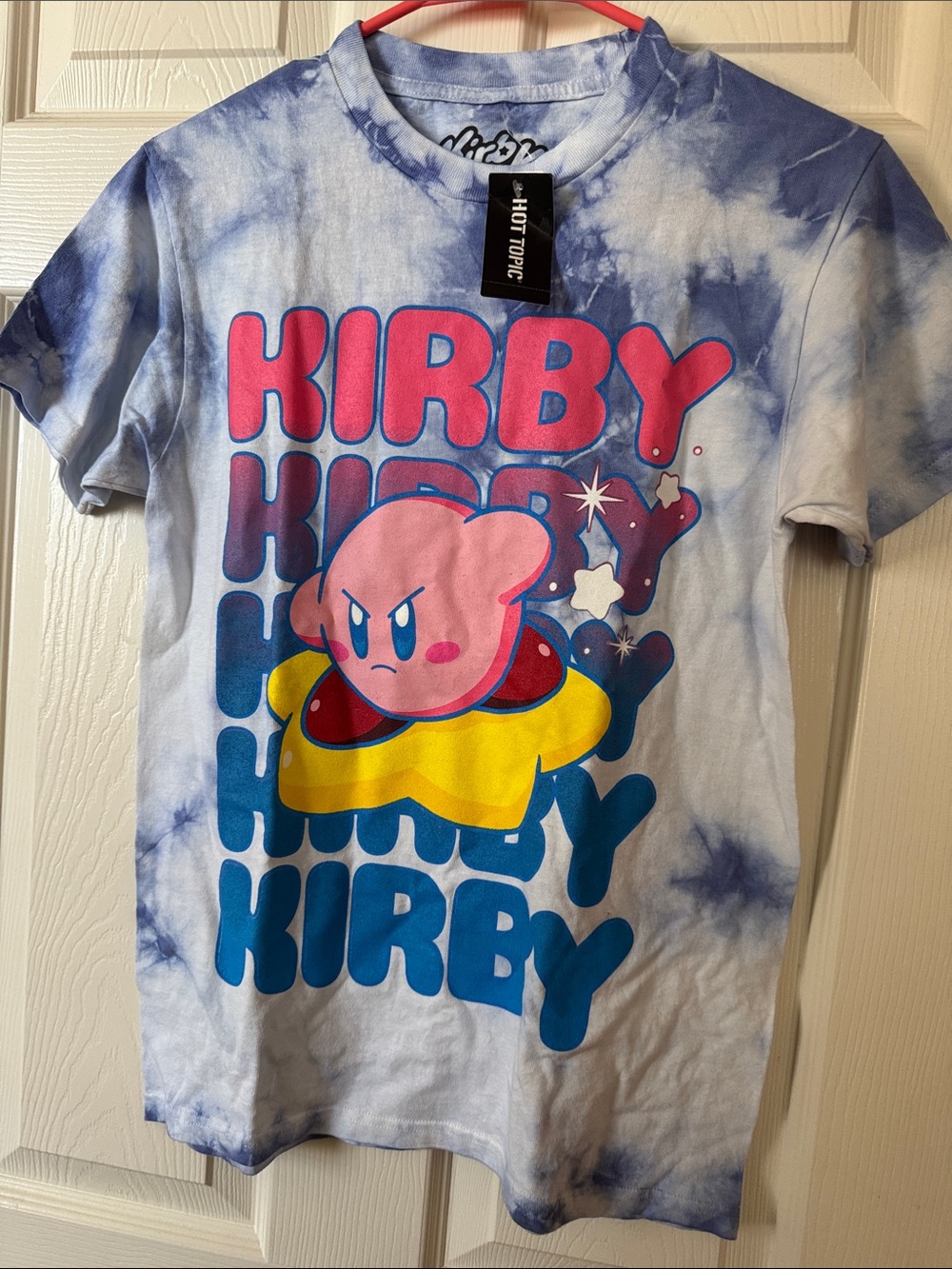Hot Topic Kids Kirby Tie-Dye Tee - Pink, Blue, Yellow NWT Size small